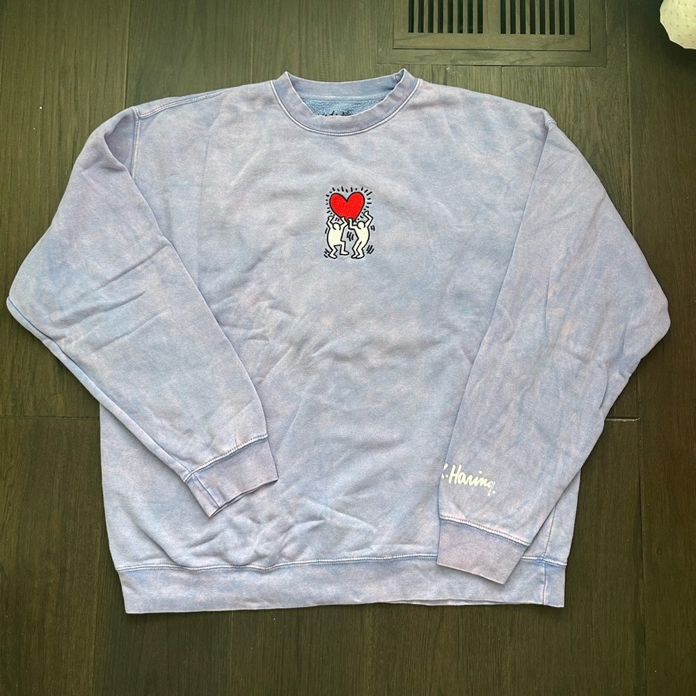 Keith Haring light washed Crewneck